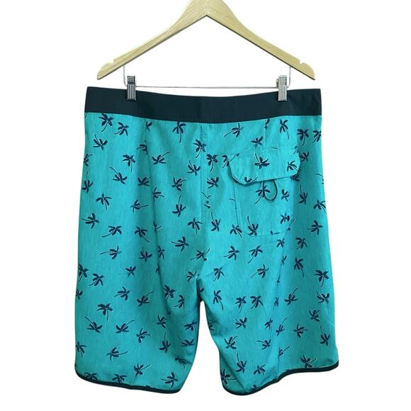 Billabong Mens 36 Palm Tree Swim Board Shorts Quick Dry 4-Way Stretch Green - Picture 4 of 7